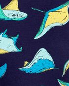 Kid 4-Piece Stingray 100% Snug Fit Cotton Pajamas, image 3 of 3 slides