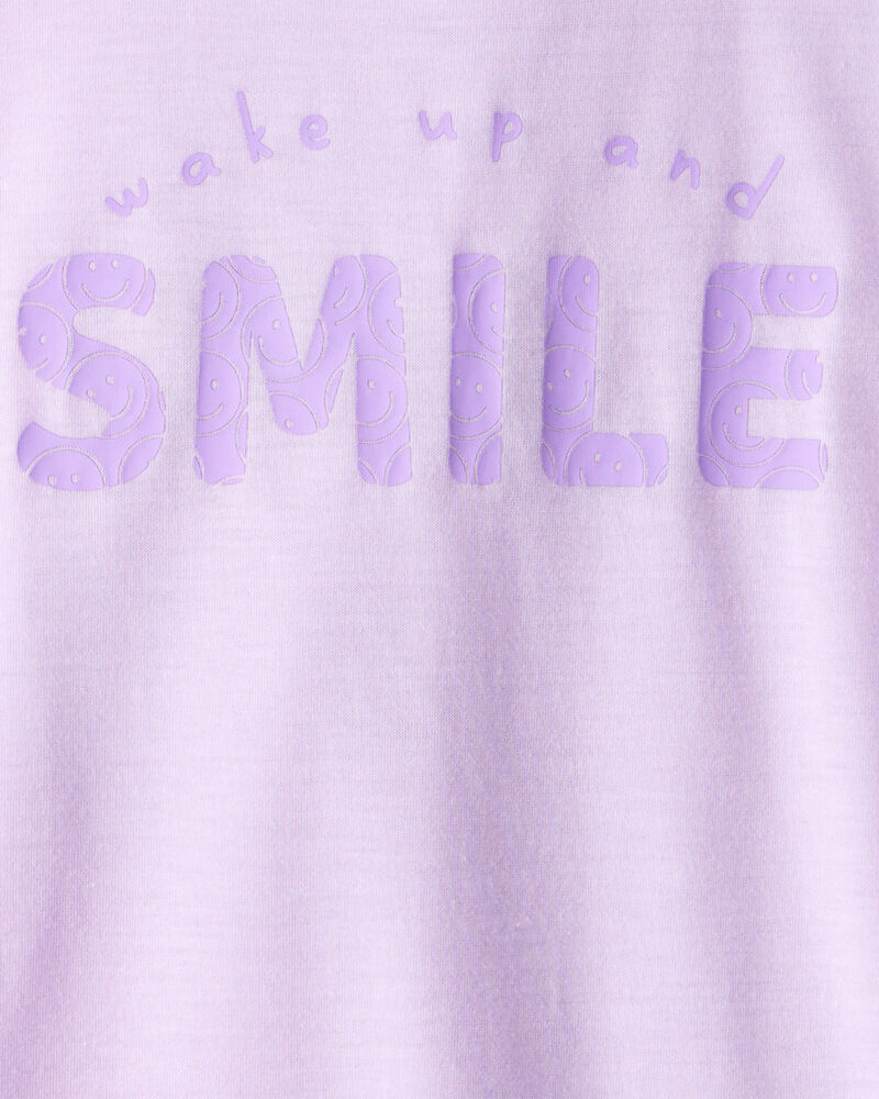 Kid 2-Pack Smiley Face Nightgowns - Purple, image 3 of 4 slides