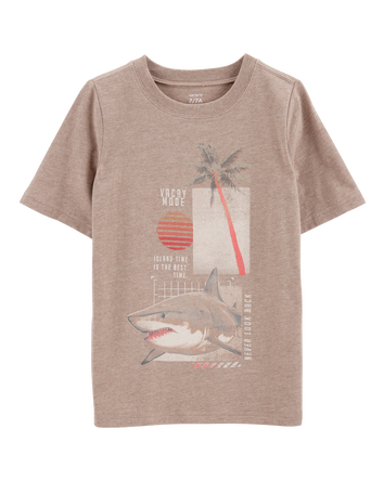 Kid Shark Graphic Tee - Brown, 