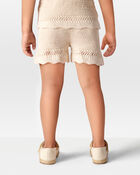 Toddler Crotchet Knit Shorts - Ivory, image 3 of 7 slides