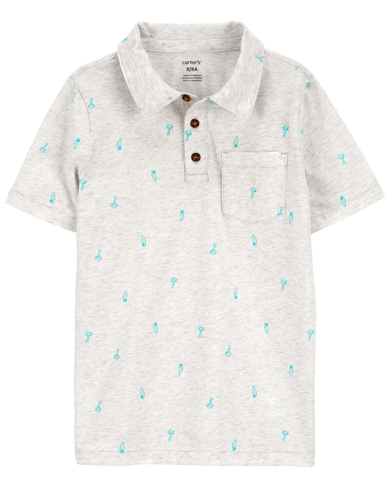 Kid Printed Polo Shirt, image 1 of 3 slides