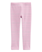 Baby Girl Glitter Snowflake Cozy Fleece Leggings, image 1 of 5 slides