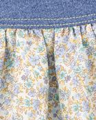 Baby Floral Print Denim Jumper Dress, image 3 of 5 slides