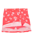 Girls Floral Pull-On Golf Skort - Orange, image 2 of 4 slides