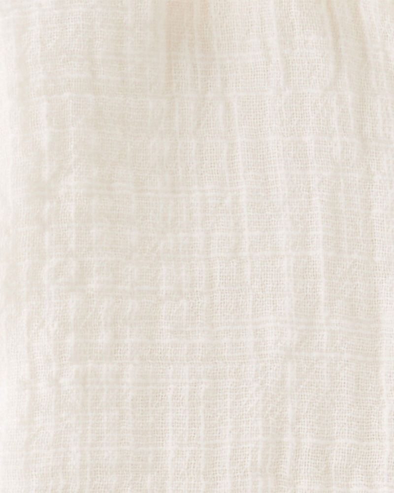 Baby Organic Cotton Button-Front Dress in Cream, image 5 of 6 slides