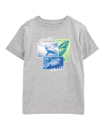 Kid Shark Short-Sleeve Graphic Tee - Grey, 