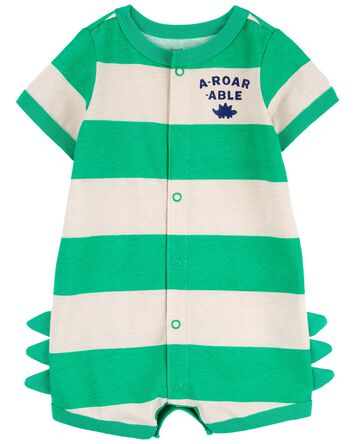 Baby A-Roar-Able Striped Snap-Up Romper, 