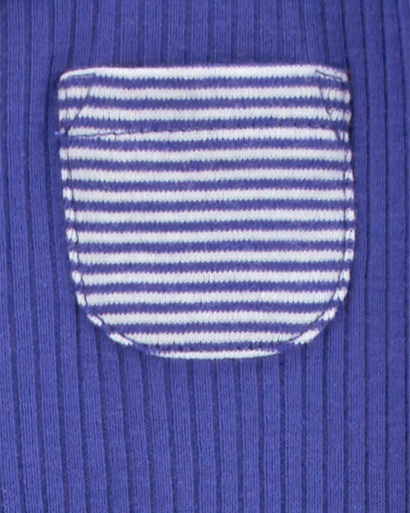 Baby Striped 2-Way Zip Sleep & Play, image 3 of 6 slides