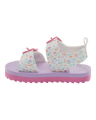 Toddler Casual Floral Sandals - Pink/White, image 6 of 7 slides