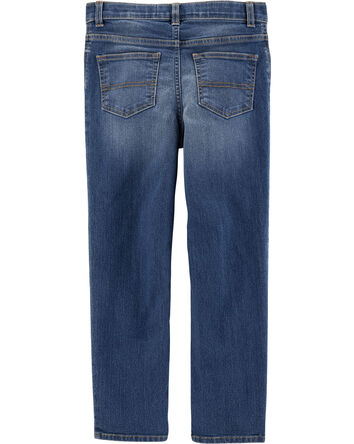 Kid Medium Blue Wash Straight-Leg Jeans, 