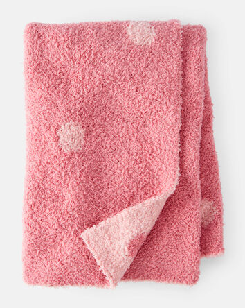 Polka Dot Plush Blanket - Pink, 