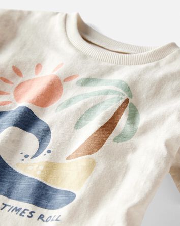 Baby Organic Cotton Beach-Print Tee, 
