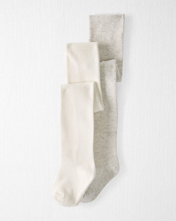 Toddler 2-Pack Tights Made with Organic Cotton, 