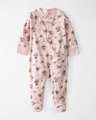 Baby Organic Cotton Sleep & Play in Wildberry Bouquet Pajamas, image 1 of 4 slides