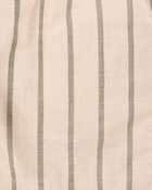 Baby Striped Drawstring Shorts - Khaki, image 3 of 5 slides