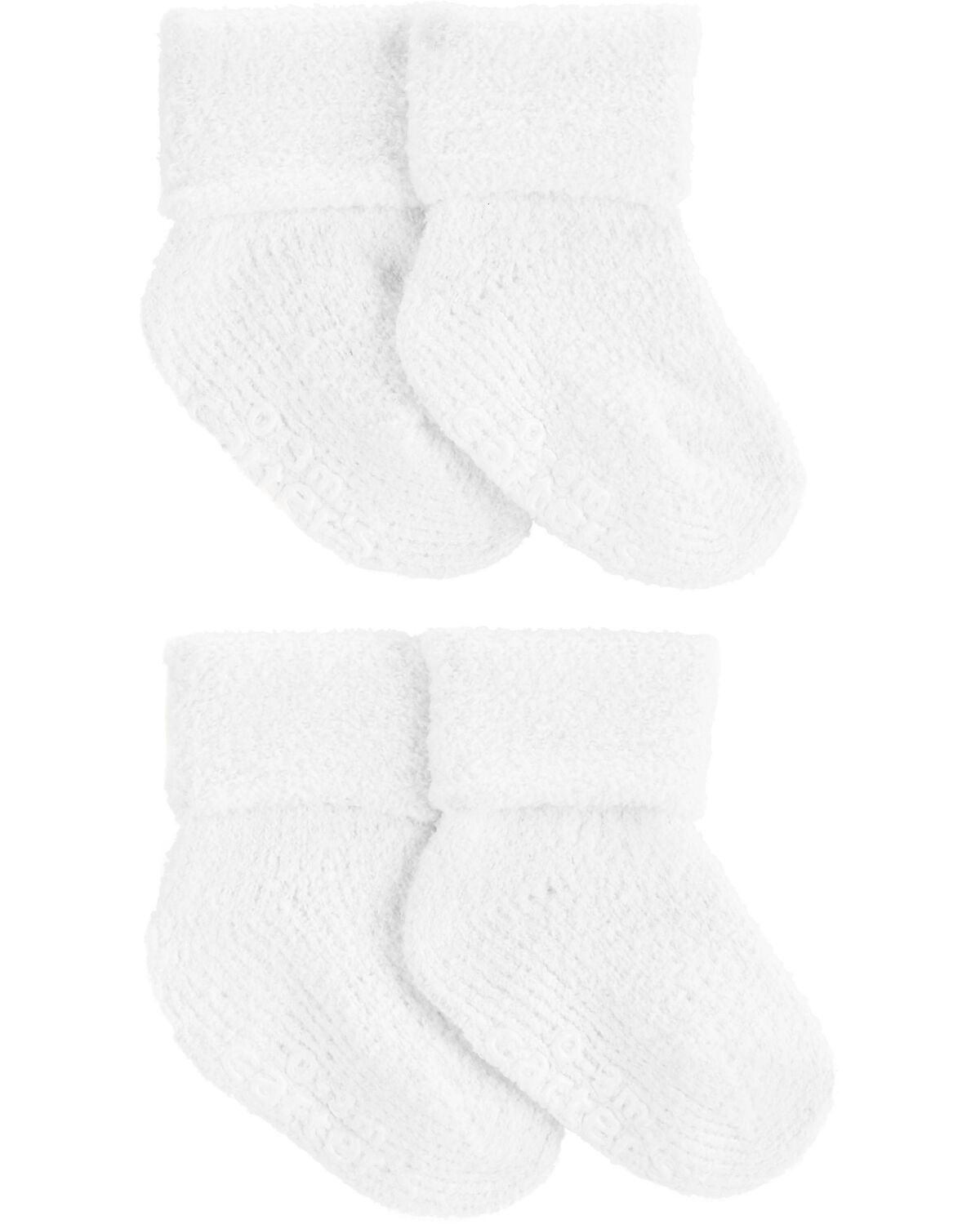 Ivory Baby 4Pack Chenille Booties