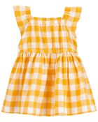 Baby Yellow Gingham Dress, image 2 of 4 slides