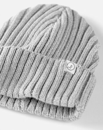 Toddler Organic Cotton Ribbed Knit Beanie, 