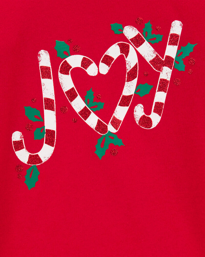 Toddler Joy Holiday Shirt - Red, image 2 of 3 slides