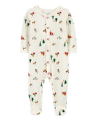 Baby Christmas Snap-Up Thermal Sleep & Play Pajamas, image 1 of 3 slides