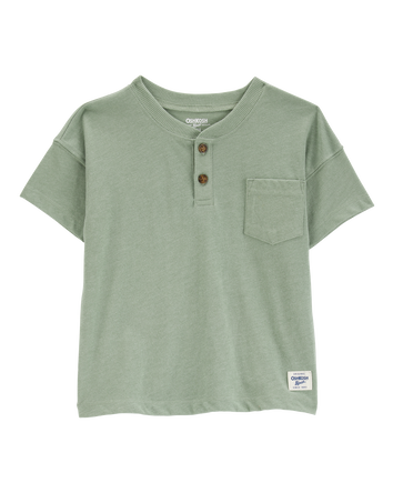 Toddler Pocket Henley Tee - Green, 