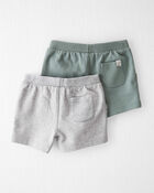 Baby 2-Pack Organic Cotton Waffle Knit Shorts, image 2 of 5 slides