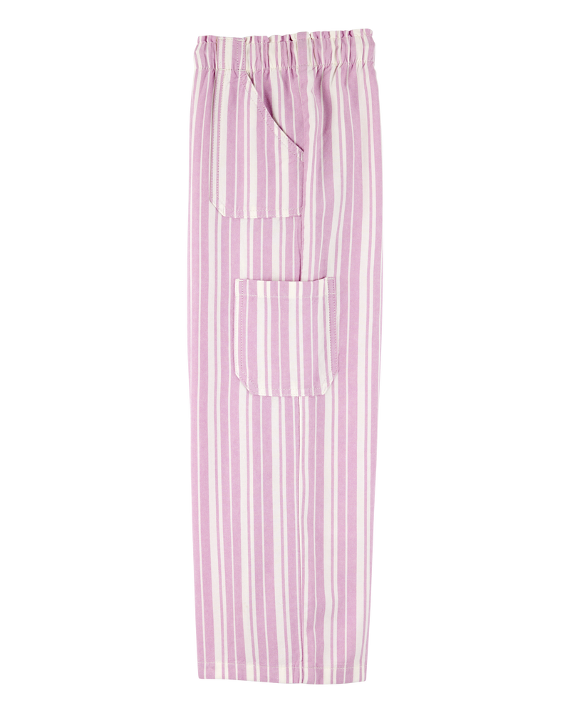 Kid Striped Drawstring Pants - Pink, image 3 of 5 slides