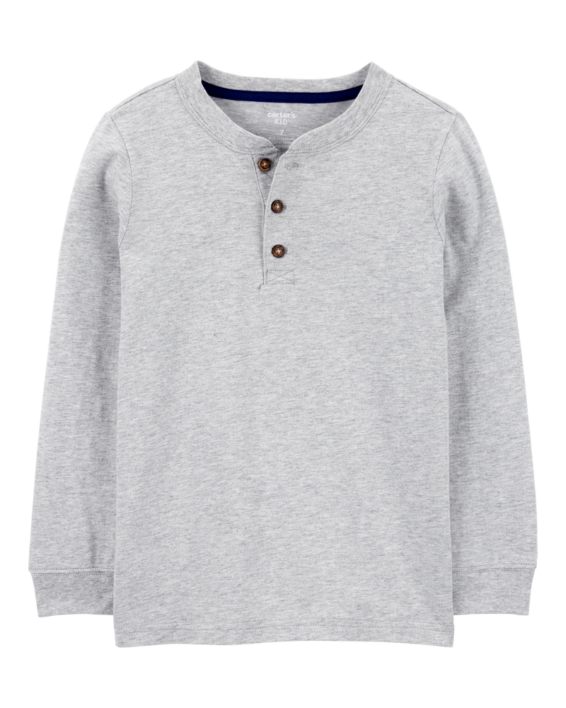 Kid Long-Sleeve Henley Tee, image 1 of 3 slides