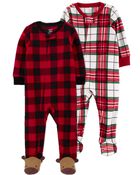 Toddler 2-Pack Fleece Footie Pajamas, image 1 of 6 slides
