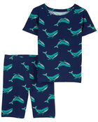 Kid 2-Piece Whale PurelySoft Pajamas, image 1 of 3 slides