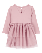 Baby Ribbed Tulle Holiday Dress, image 2 of 5 slides