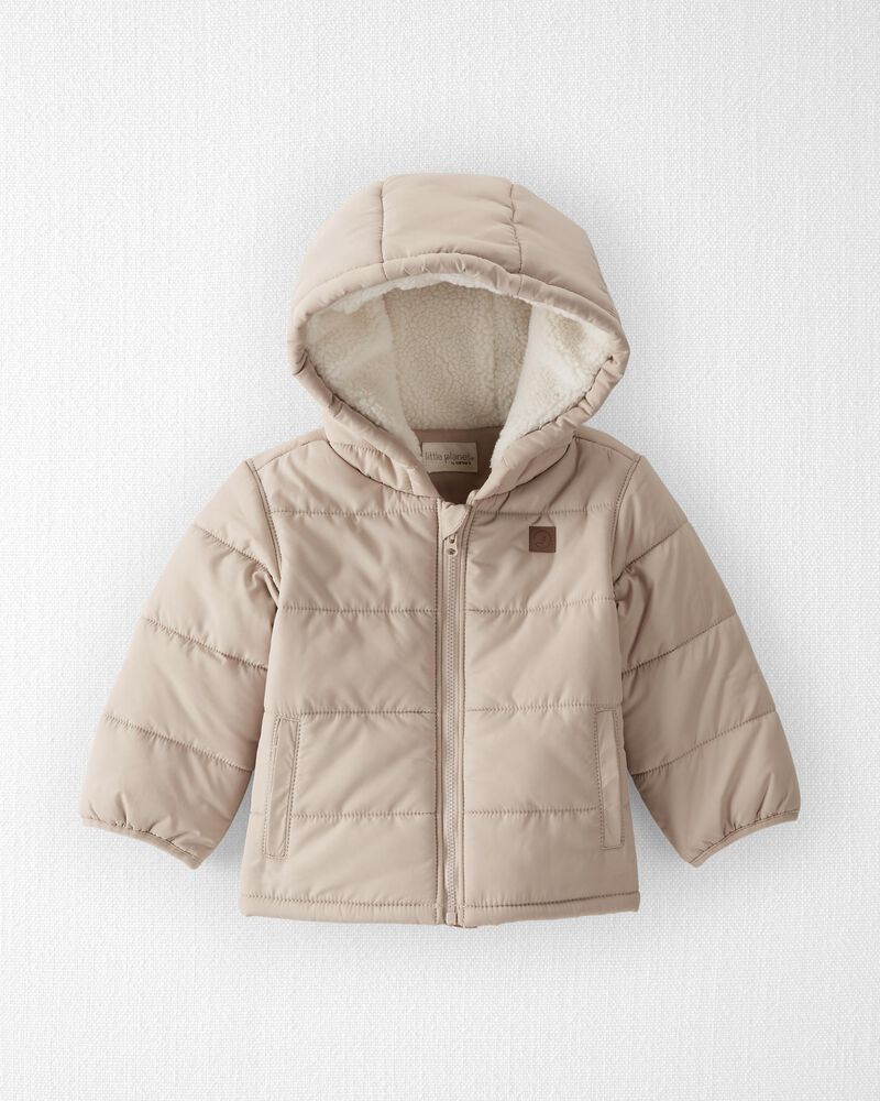 Baby Recycled Puffer Jacket in Tan, image 1 of 5 slides
