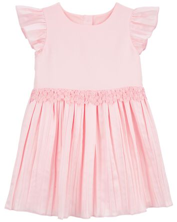 Toddler Flutter Pleated Dress, 