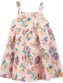 Pink - Toddler Floral Lawn Dress