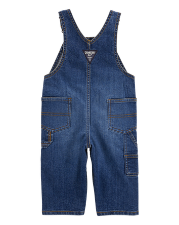 Baby Stretch Denim Classic Overalls - Dark Wash, 
