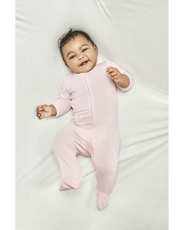 Pink Baby ZipUp PurelySoft Sleep & Play Pajamas
