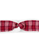 Red - Toddler Plaid Ear Warmer