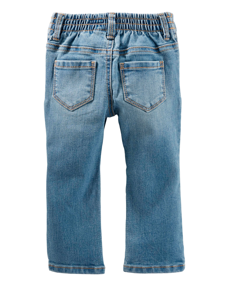Baby Light Blue Wash Boot-Cut Jeans, image 2 of 4 slides