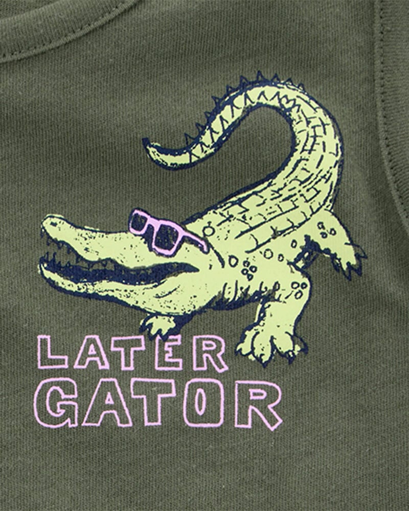 Baby Alligator Graphic Tank - Green, image 2 of 3 slides