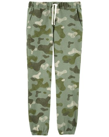 Kid Camo Pull-On French Terry Joggers, 