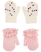 Toddler 2-Pack Gripper Mittens, image 1 of 3 slides