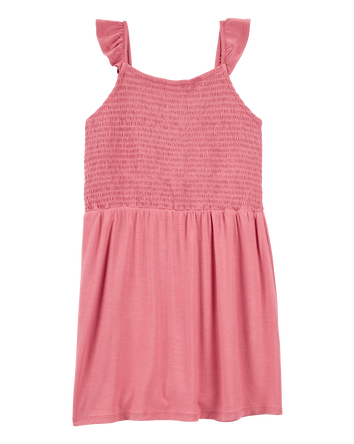 Kid Smocked Tank Dress - Pink, 