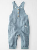 Blue Creek - Baby Organic Cotton Gauze Overalls in Blue