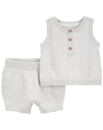 Baby 2-Piece Sweater Tank & Short Set, 