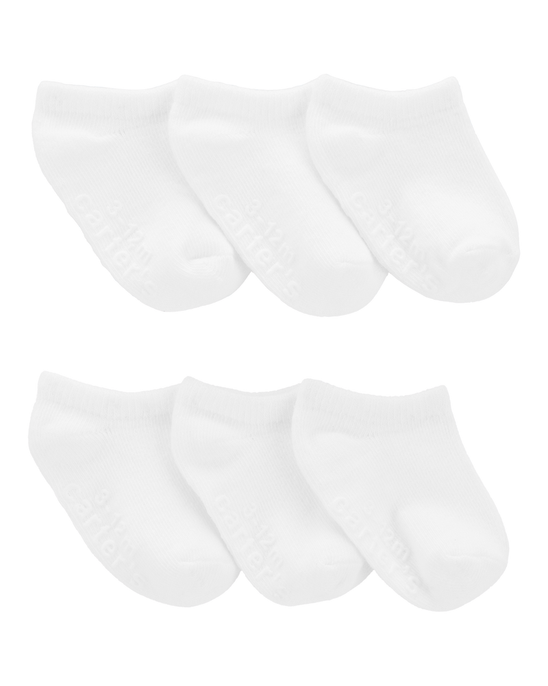 Baby 6-Pack No-Show Socks, image 1 of 3 slides