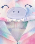 Kid 1-Piece Dinosaur Fleece Costume Pajamas, image 3 of 5 slides