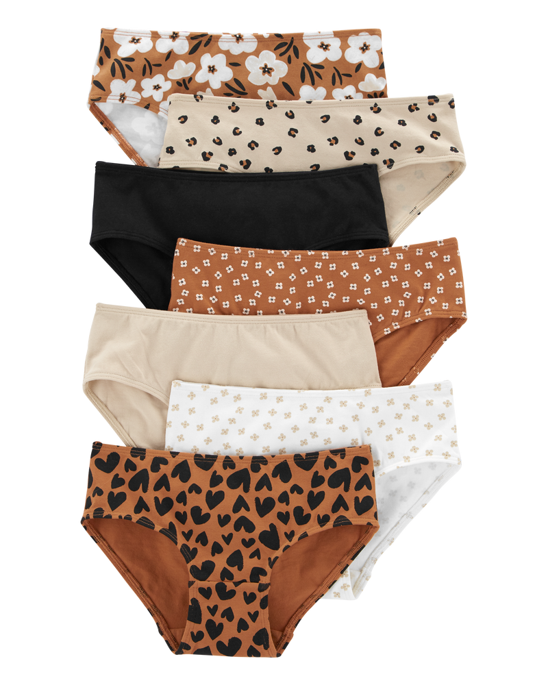 Kid 7-Pack Stretch Cotton Hipster Underwear, image 1 of 2 slides