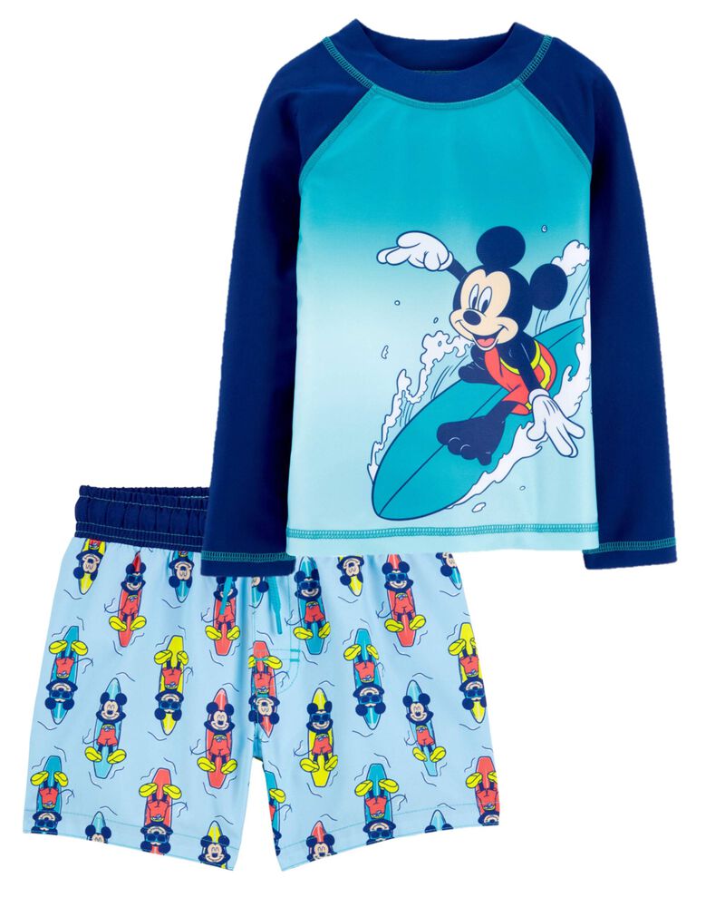 Toddler Mickey Mouse Rashguard & Swim Trunks Set, image 1 of 1 slides