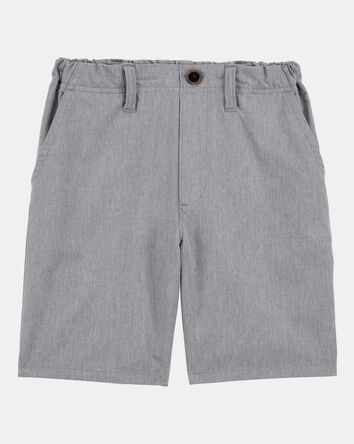 Boys Active Pull-On Uniform Shorts - Grey, 