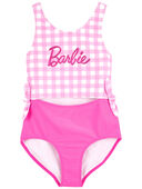 Pink/White - Kid Barbie 1-Piece Swimsuit